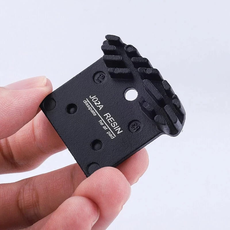 JFOYH J02A Resin Disc Brake Pads with Cooling Fin, Compatible with XTR M9000, DEORE XT M8100, SLX M7100, DEORE M6100 - Image 5
